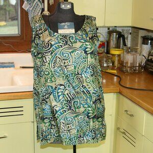 Stunt Sleeveless Silk Blouse Top